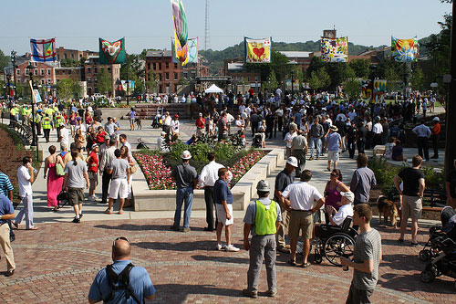 Porphyry in public, heavy traffic spaces can be highly effective.