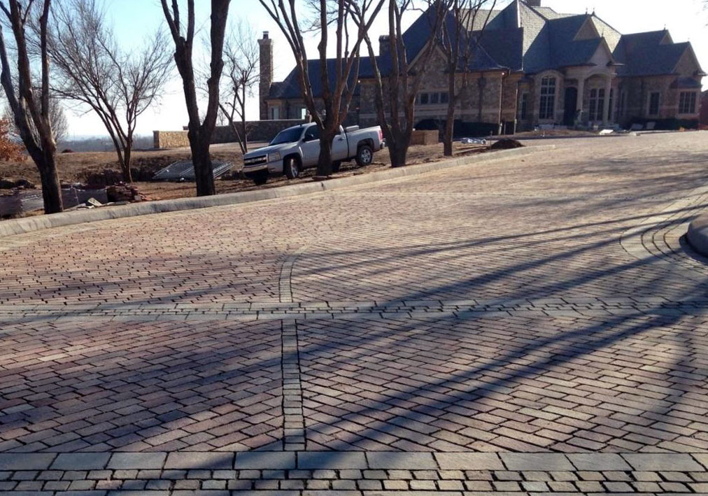 Porphyry offered a beautiful, quality, low maintenance solution to this Central Oklahoma home.